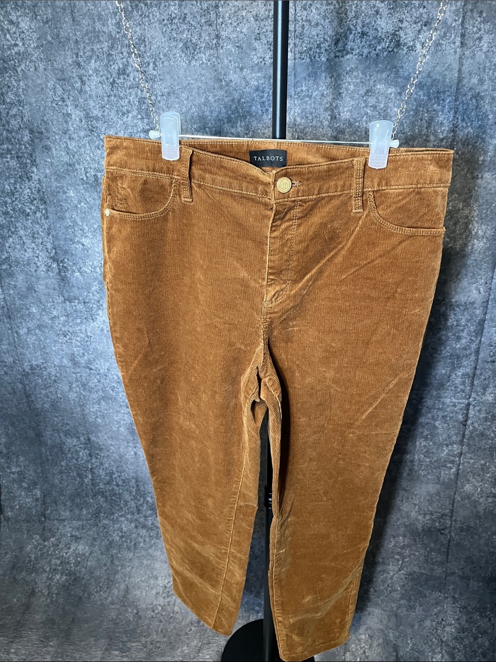 Talbots Women's Corduroy Pants in Caramel Brown